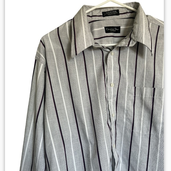 Christian Dior Monsieur Button Down Striped Shirt - Picture 2 of 12